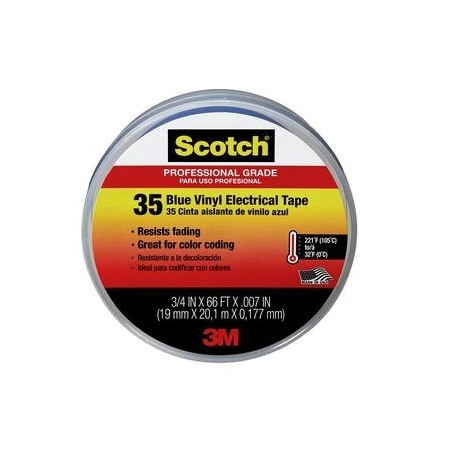 3M VINYL ELECTRICAL TAPE 3/4 X 66' BLUE 3M10836